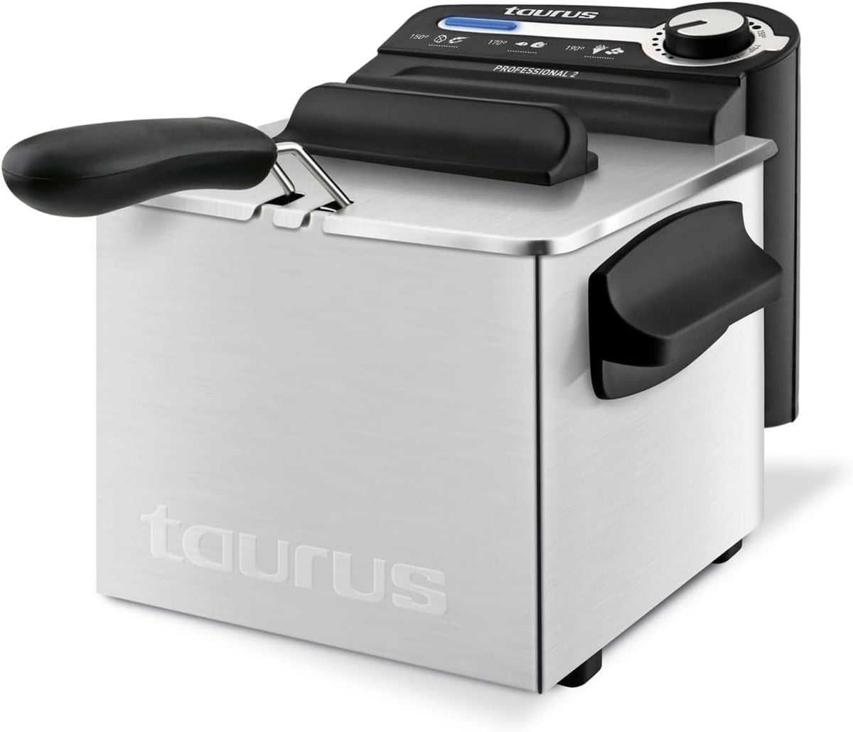 Taurus Professional 2 plus - Freidora de aceite, 2 Litros, 1700 W, Acero inoxidable 18/8 Electrodomésticos Naty Shop Filtro 2L