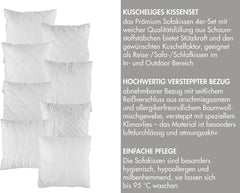 Traumnacht Pernă confortabilă ruletă, Set de 4 perne, Cu capac matlasat și umplutură din tije de spumă, 40 X 40 cm, Certificat Oeko-Tex, Produs în conformitate cu standardul de calitate german Perne standard Naty Shop