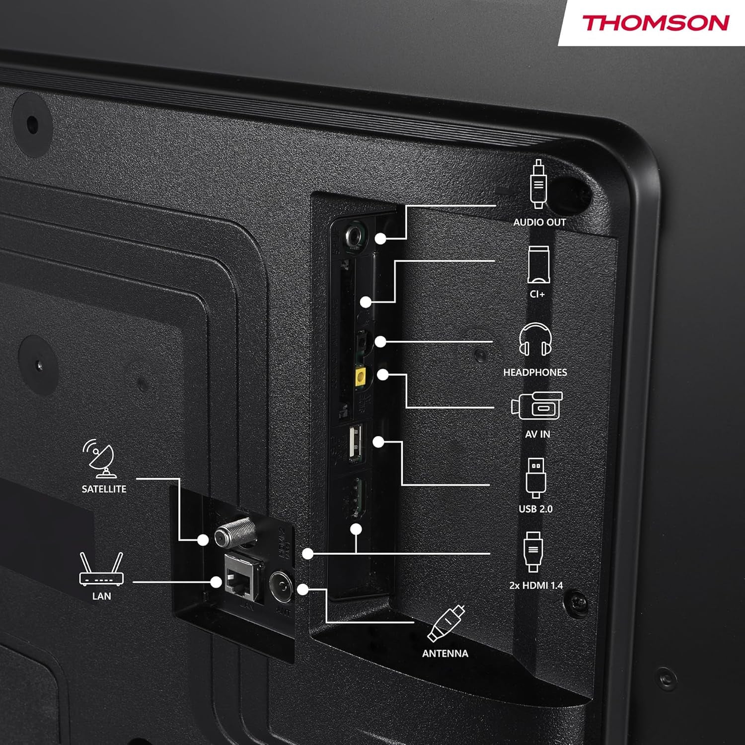 Televizor inteligent THOMSON FHD de 40 de inci (100 cm), Wi-Fi, control vocal, HDR10, Dolby Audio, tuner triplu (cablu/satelit/antenă), HDMI, USB, 1 GB RAM, 4 GB Flash – 40FT2S35