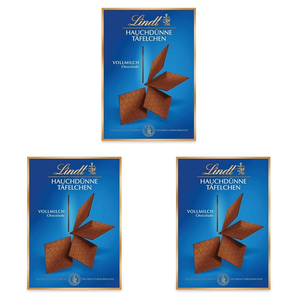Barras de chocolate negro ultrafinas Lindt Chocolate | 125 gramos | Barritas ultrafinas del mejor chocolate negro | Especialmente fino y fino | Regalo de chocolate (1 paquete)