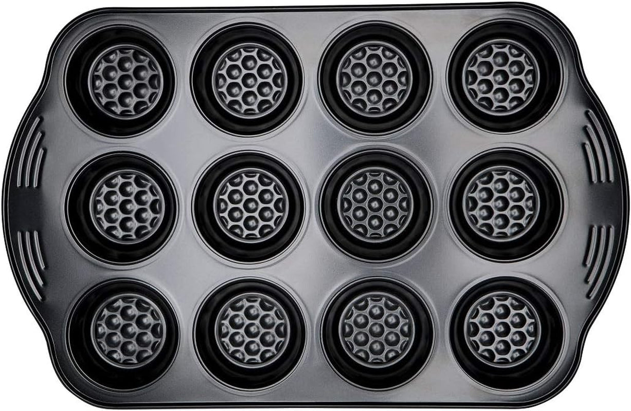 Prestige 48227 Aerolift Muffin Zinn, Acero al Carbono, Schwarz Moldes y bandejas para horno Naty Shop 12 Er Muffinblech