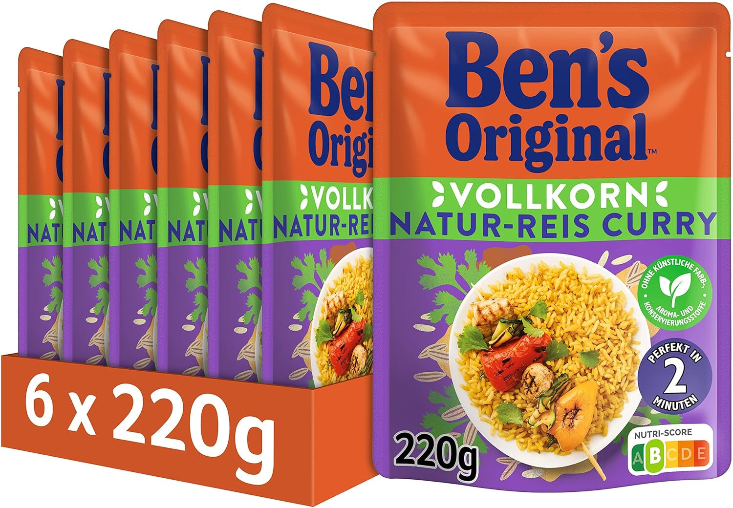 BEN'S ORIGINAL™ arroz express natural 6 x 220g