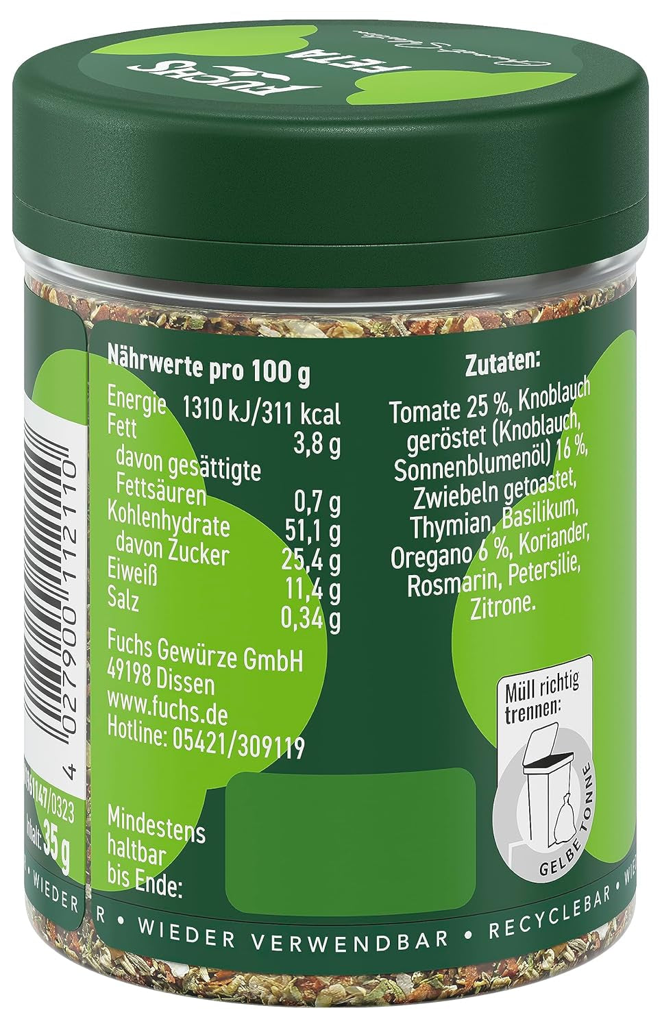 Fuchs Selección Gourmet Feta Gewürzzubereitung, 35 g