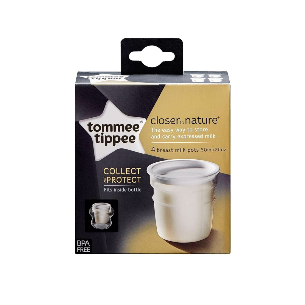 Tommee Tippee Closer to Nature Recipiente pentru depozitarea laptelui matern cu capac, 60 ml Accesorii Hrana si Alaptare Bebe Naty Shop