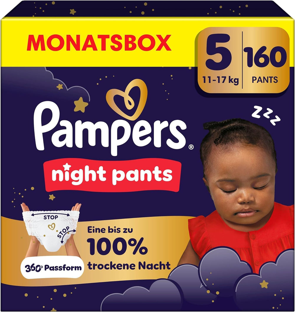 Los pañales Pampers Night Pants talla 6, 138 piezas, 13 kg-19 kg, brindan protección adicional durante toda la noche.