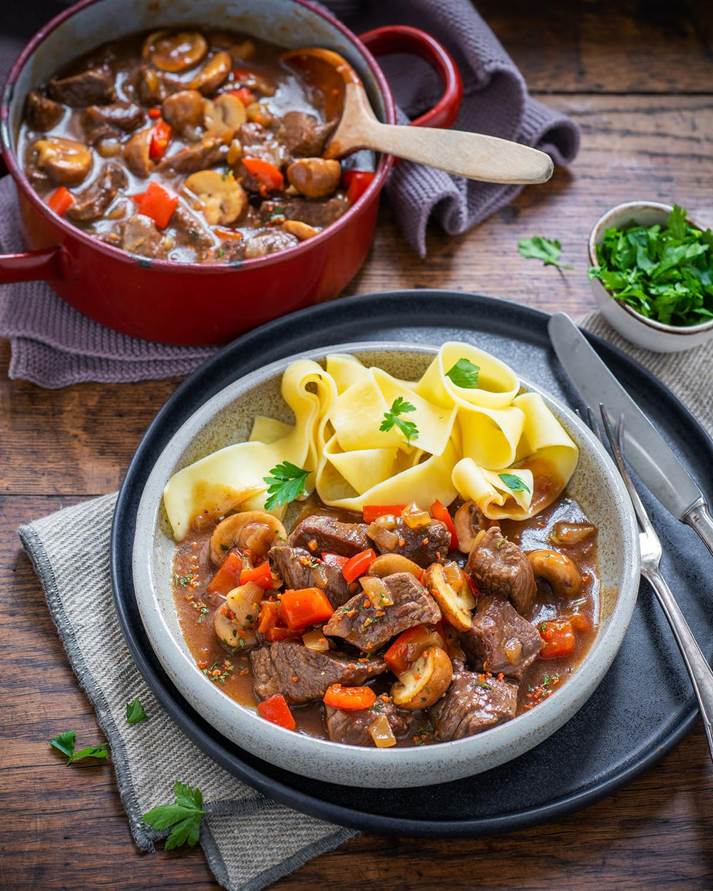 MAGGI Fix para gulash húngaro, Würzmischung, mit natürliche Ingredient*, para 4 porciones, 1er paquete (1 x 56g Packung)