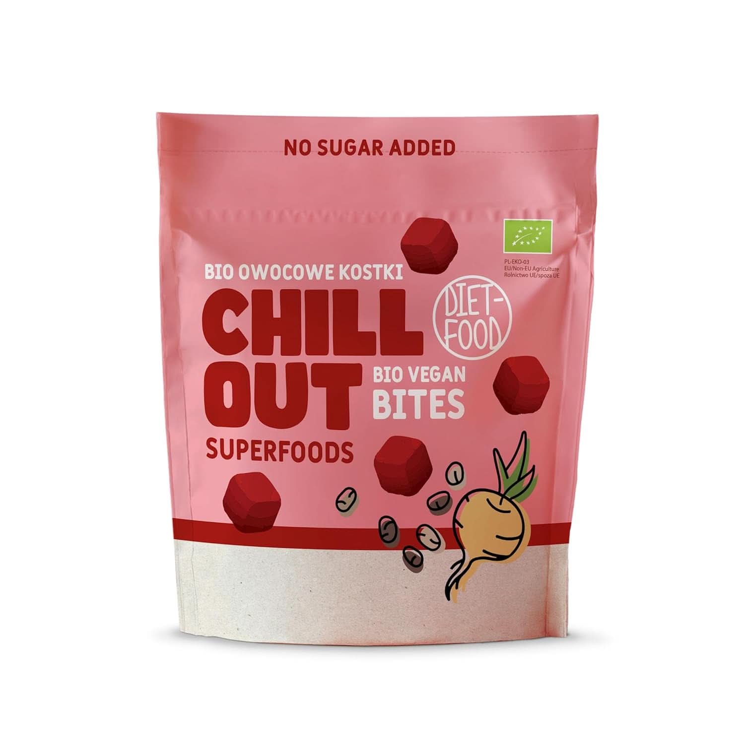 Cuburi de fructe organice, 100% fructe, 120 grame Produse deshidratate Naty Shop Chill Out