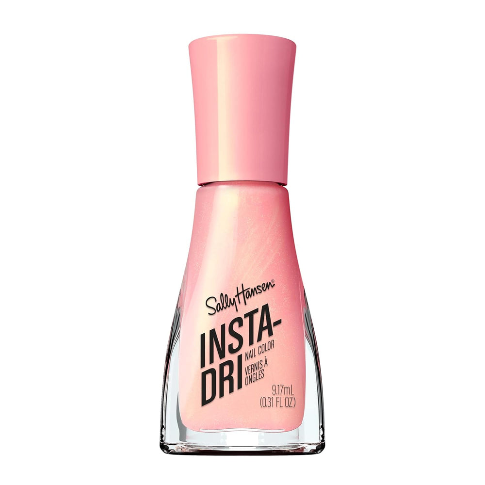 Esmalte de uñas Insta Dri Pink Plush, secado rápido, fórmula vegana, color de larga duración, 9,17 ml