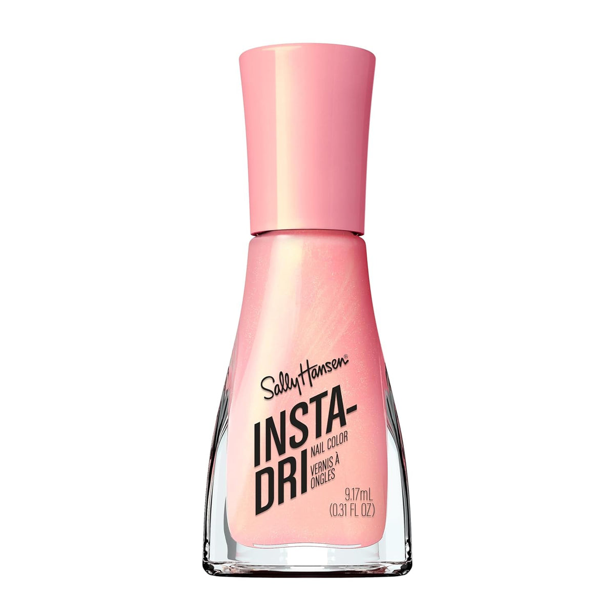Esmalte de uñas Insta Dri Pink Plush, secado rápido, fórmula vegana, color de larga duración, 9,17 ml