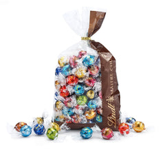 Mezcla de chocolate LINDOR | 1371 gramos | Aprox. 109 bolas: Bolitas de chocolate con leche y LINDOR con crema de fresa | Bolsa de 1 kg, aprox. 80 bolitas de chocolate chocolate blanco con crema de fresa
