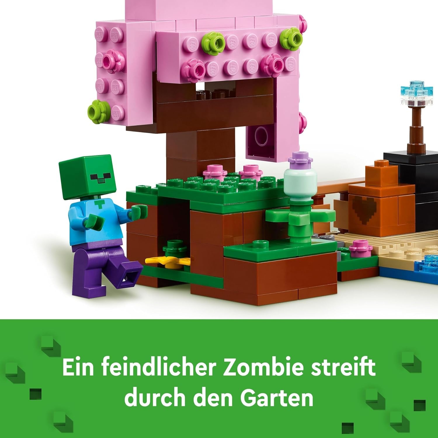 LEGO Minecraft Huerto de Cerezos en Flor Jardín de Juguetes para Explorar con Sunny, Sniffer, Zombis y Abejas Regalo de Jugador para Niños y Niñas 8 Años 21260 Juegos de Construcción Beuche den LEGO-Store
