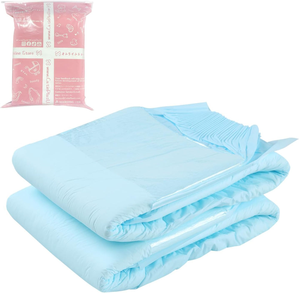 CutiePlusU Pañales para adultos, superficie seca, máxima absorbencia durante la noche, pañal desechable para incontinencia - azul, rosa, blanco, paquete de 3 (mediano 71-96 cm)