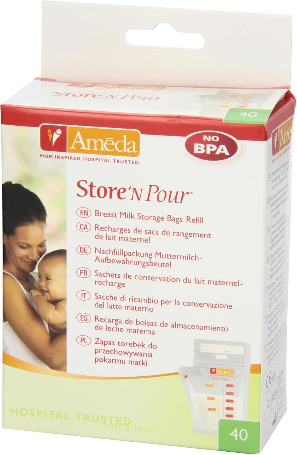 Bolsas para leche materna - 40 piezas Alimentación y Accesorios Lactancia Tienda Bebe Naty