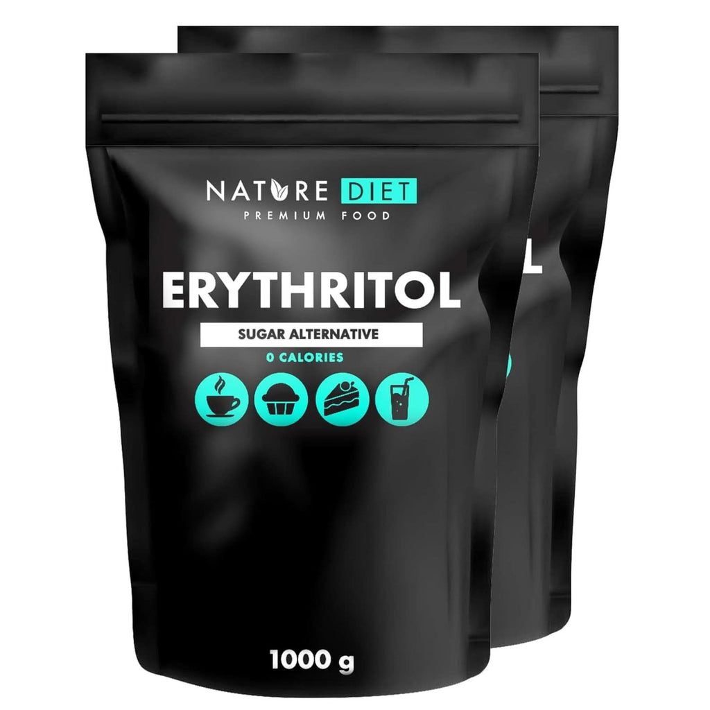 Nature Diet - Eritritol 2 X 1000 G | Îndulcitor natural | Zero calorii | Înlocuitor de zahăr Indulcitori Naty Shop 2 x 1 Kg