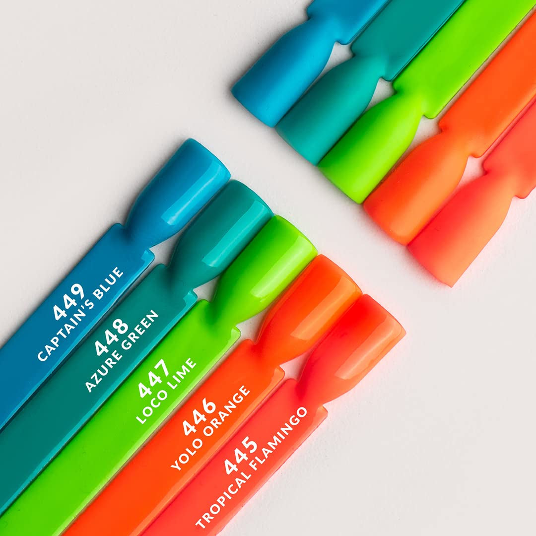 Esmalte de uñas UV Semilac Hybrid 447 Loco Lime 7ml Colección Neonz