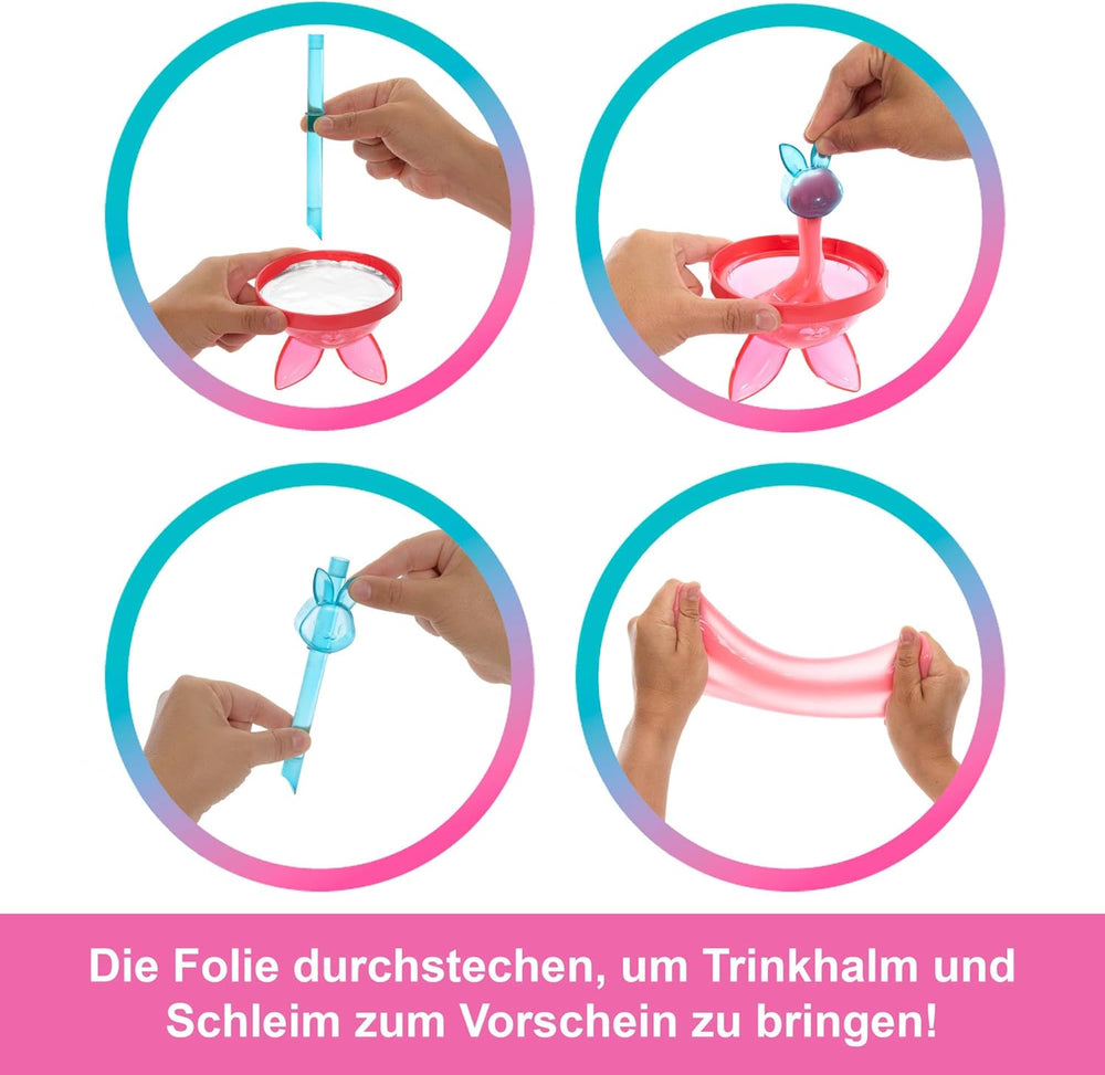 Barbie Pop-Reveal-Set aus Puppe und Accessoires, Shakes-Serie, duftende süße Kätzchen-Modepuppe & Haustier, mit 8 Überraschungen inklusive Farbwechsel, JCN87