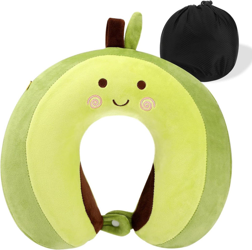 Litimkat pernă pentru gât copii, pernă portabilă pentru gâtï¼Œpernă de călătorieï¼Œ Pernă din spumă de memorie în formă de U, călătorie, avion, mașină, tren, birou, acasă, față de pernă cu model drăguț de animale, detașabilă (roz) Perne ortopedice cervicale Naty Shop Salutări