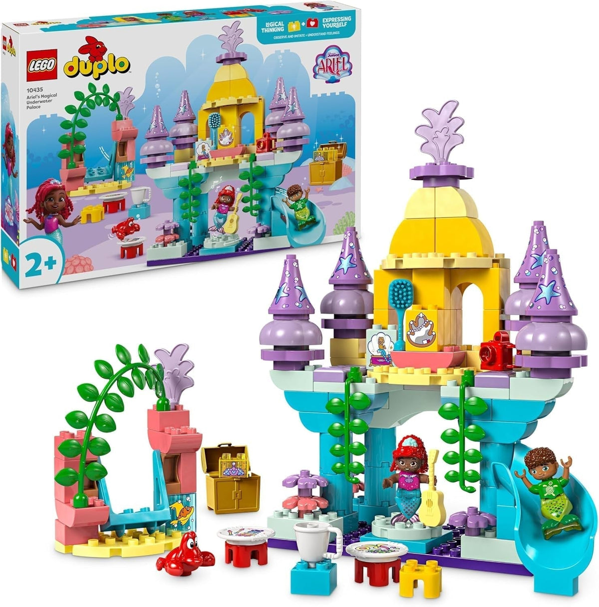 LEGO DUPLO | Palacio Mágico Subacuático de Disney Ariel, juguete educativo para la sirena Ariel, castillo submarino para niños mayores de 2 años 10435 Juegos de construcción Besuche den LEGO-Store Título predeterminado