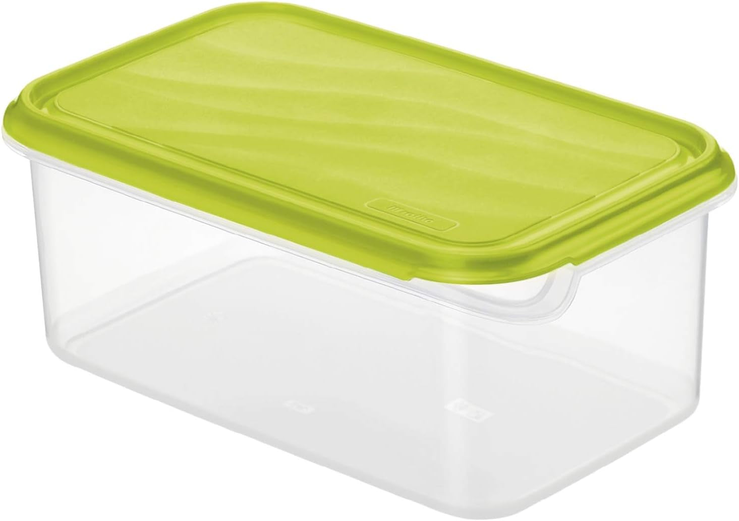 Rotho Rondo borcan pentru păstrarea alimentelor 1.5l cu capac, plastic (PP) fără BPA, transparent/verde, 1.5l (24.0 x 16.0 x 7.5 cm) Cutii depozitare alimente Naty Shop 2L