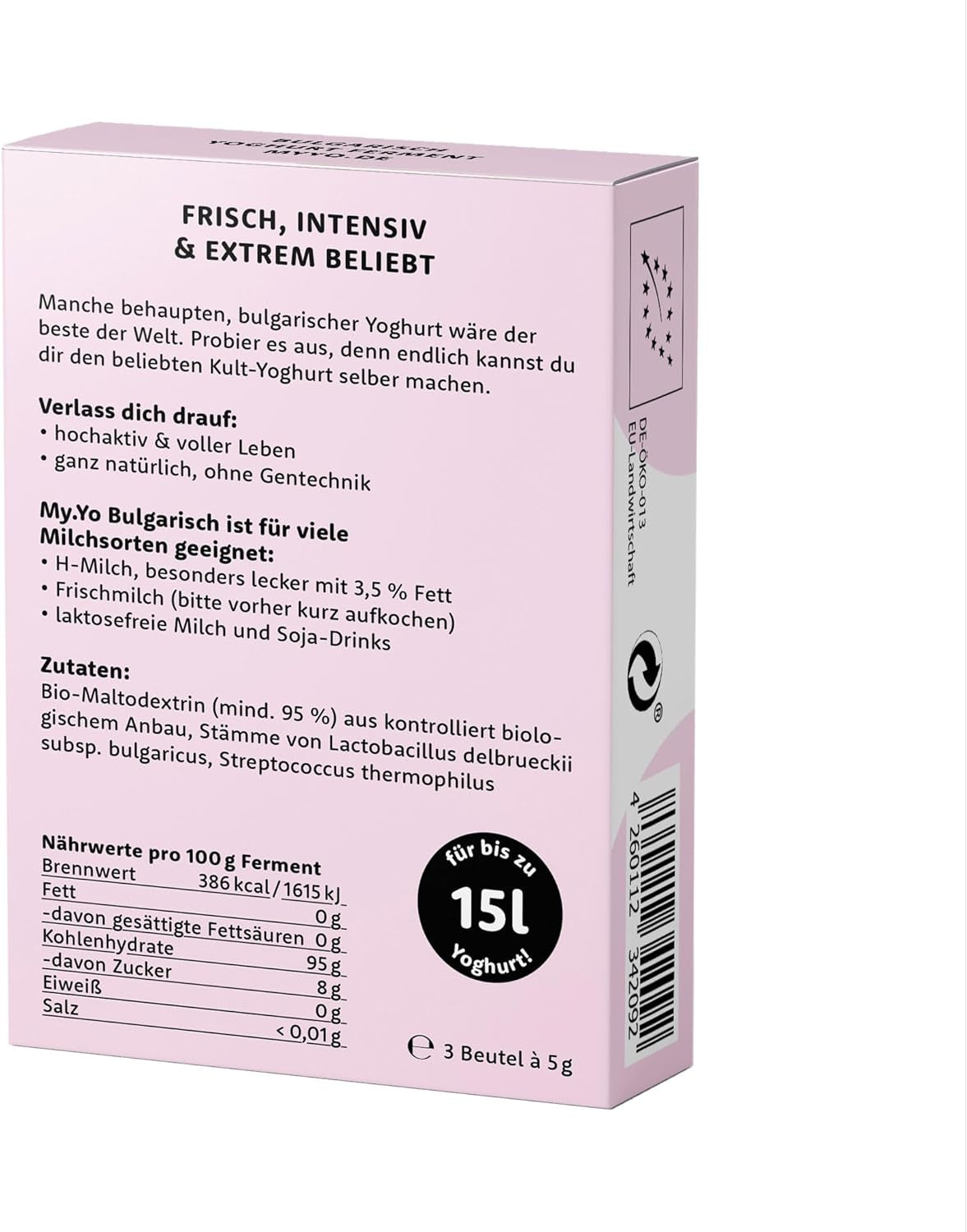 Bio Joghurtfermente, 4 Sorten à 3 Betel, Kulturen für selbst gemachten Joghurt