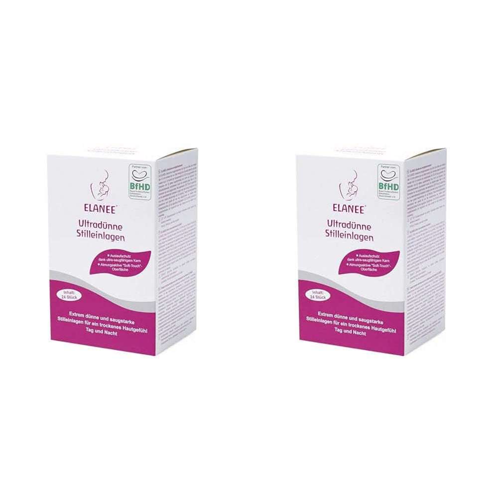 ELANEE 219-V1 Discos de lactancia ultrafinos, blancos Accesorios Alimentación y Lactancia Bebe Naty Shop 24 piezas (pack de 2)