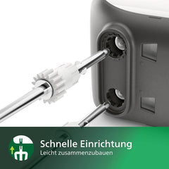 Philips Batidora de mano, 450 W, 5 Geschwindigkeiten plus Turbo, Weiß/Grau (HR3741/00) Cocina Naty Shop