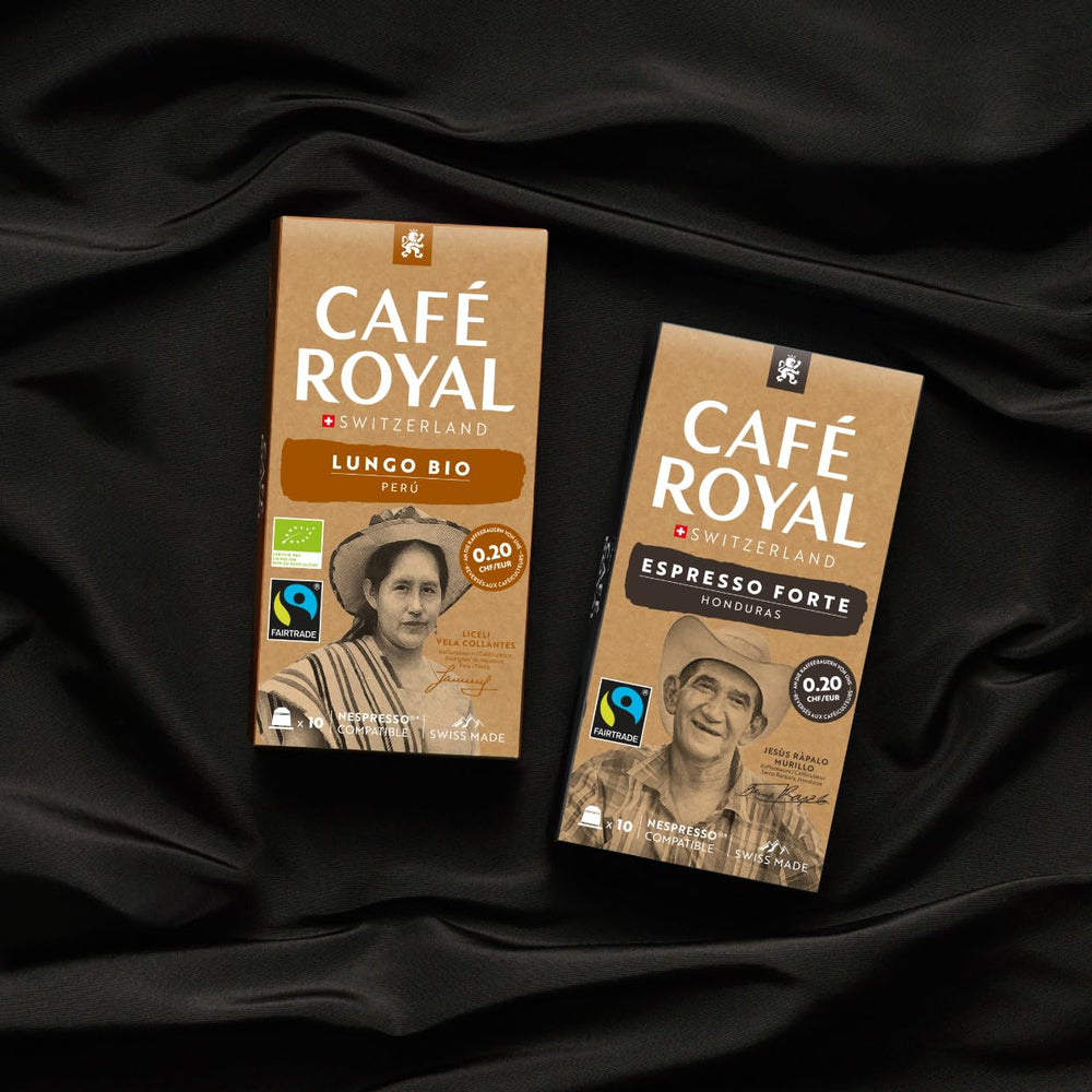 Café Royal Peru Lungo Bio – Nespresso®-kompatible Kaffeekapseln, 100% Arabica aus Peru, cremig, Intensität 5/12, Fairtrade, 100 Kapseln