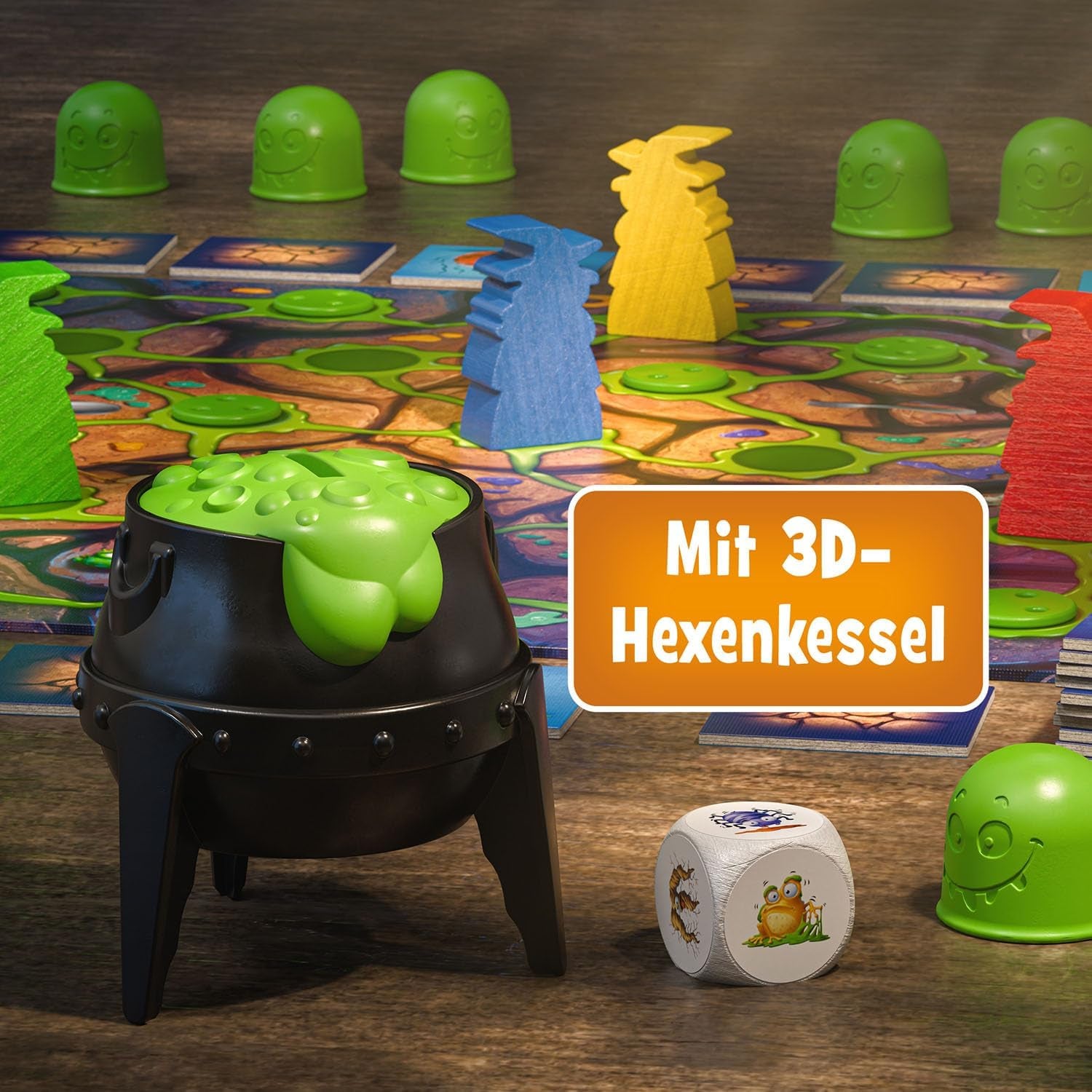 Kosmos 683498 Veneno de araña y limo de rana: ¿Qué hay en la caldera? Un divertido juego de memoria para 2-4 jugadores, juego de mesa, juego para niños de 6 años en adelante.