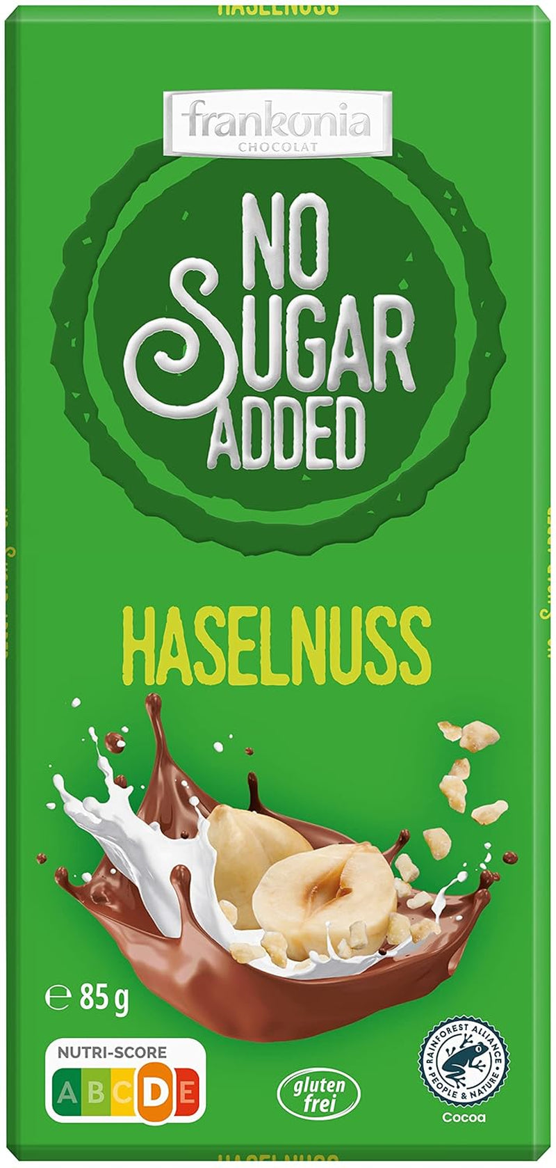Chocolate con turrón, sin azúcares añadidos, sin gluten, 100g y chocolate con avellanas, sin azúcares añadidos, sin gluten, 85g