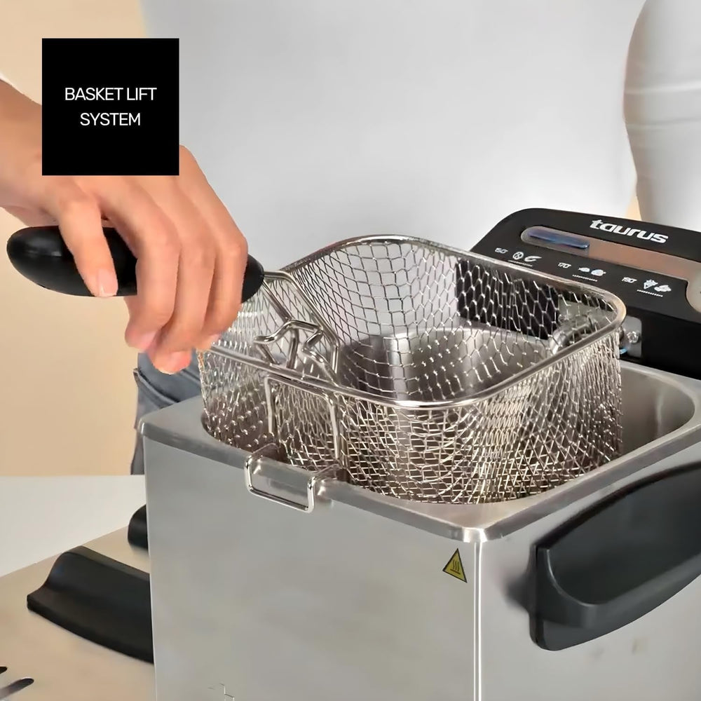 Taurus Professional 2 plus - Freidora de aceite, 2 litros, 1700 W, Acero inoxidable 18/8 Electrodomésticos Naty Shop