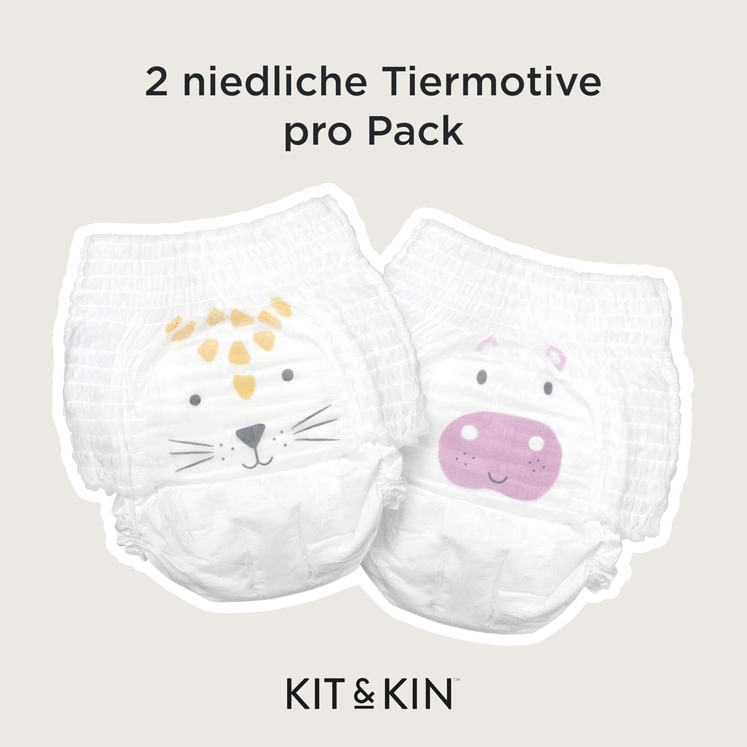 Kit & Kin Pañales ecológicos premium, talla 4 (9-16 kg), 132 pañales, a base de plantas e hipoalergénicos, protección confiable contra fugas, vegano y libre de crueldad