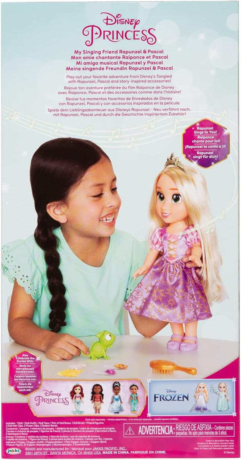 Muñeca Rapunzel Cantante Princesas Disney 35 Cm, Canta "Veo la Luz", Incluye accesorios para más diversión, Perfecta para niñas mayores de 3 años, Morado Muñecas Naty Shop