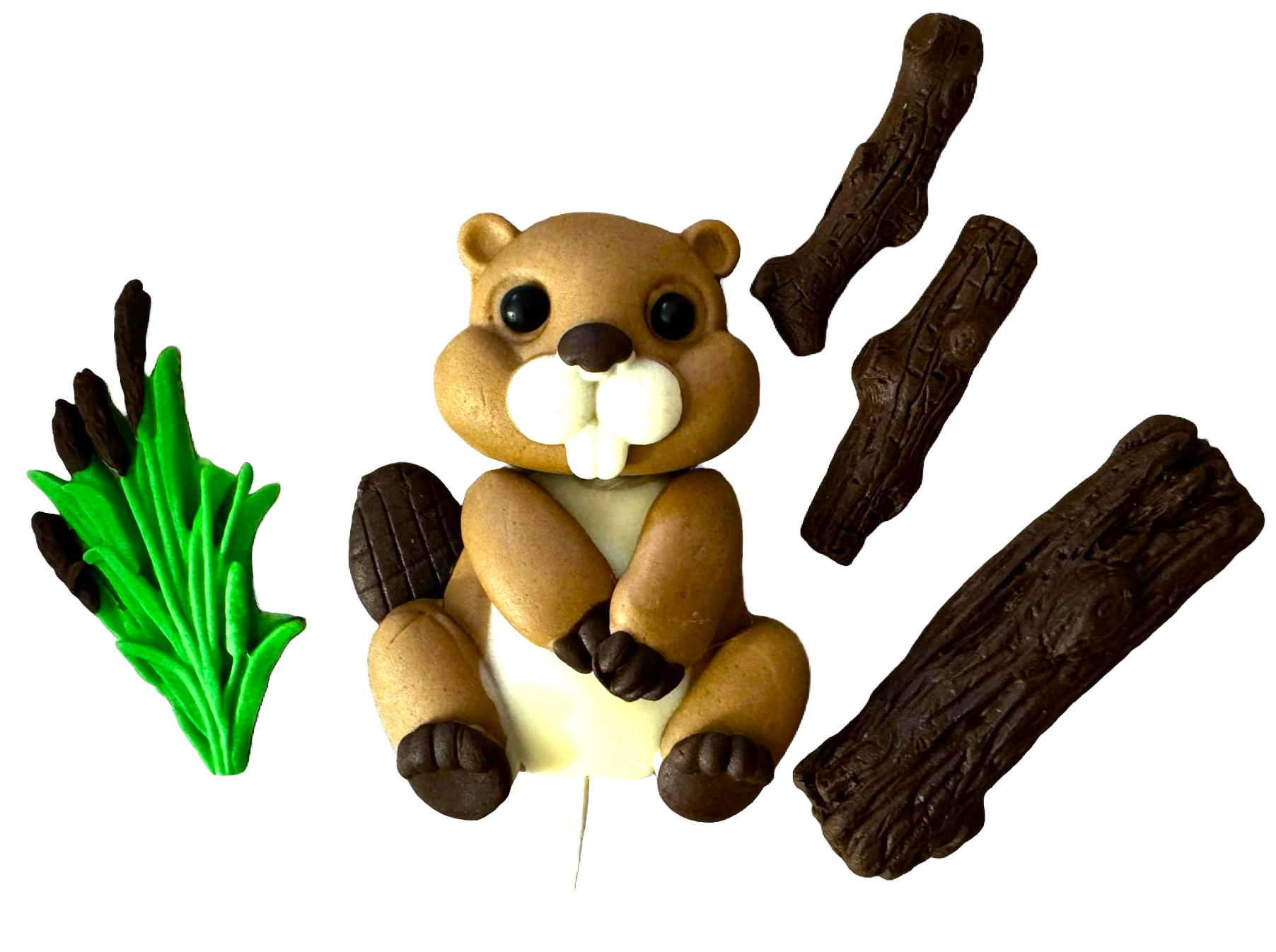 Set 5 decoratiuni comestibile din pasta de zahar, Pui de harciog Decoratiuni din Pasta de Zahar Nati Shop