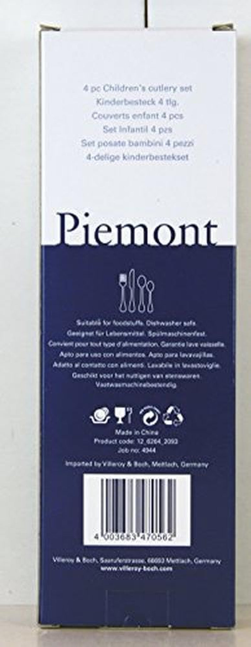 Villeroy And Boch Cubertería infantil Teddy 4 piezas, acero inoxidable 18/10 Cocina Naty Shop