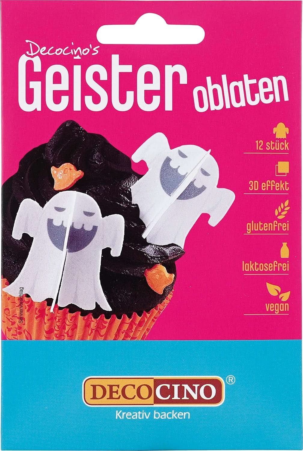 DECOCINO Gofres Comestibles de Telaraña 3D Halloween 12 Piezas Sprinkles Naty Shop Fantome