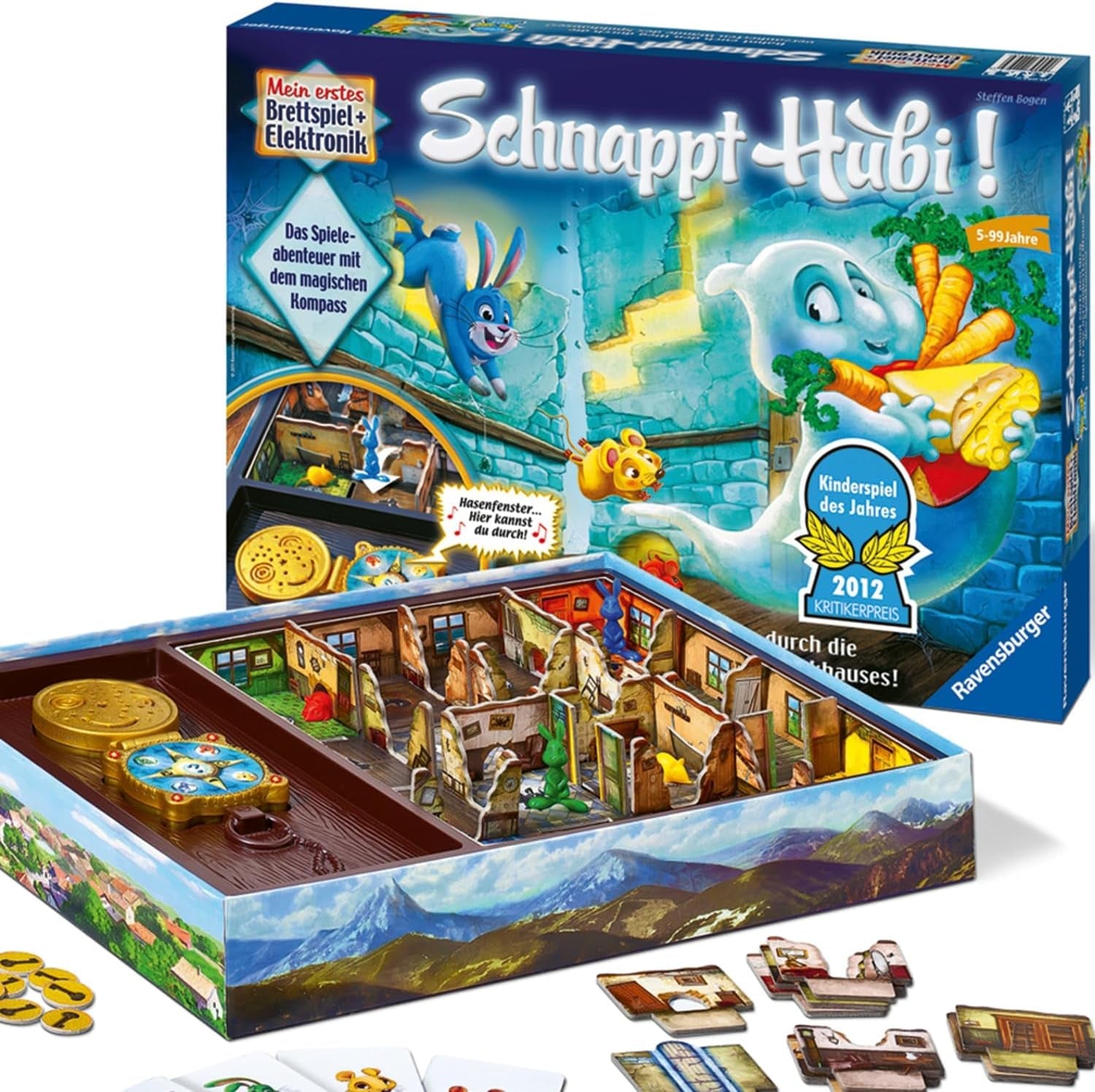 Ravensburger Catch Hubi, un joc de petrecere și familie pentru copii și adulți, Jocul Anului pentru 2-4 jucători, potrivit pentru vârste de 5 ani și peste - cadouri de ziua de naștere