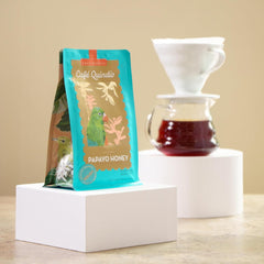 Cafe Quindio Papayo Honey Specialty Coffee - 100% boabe de cafea Arabica de origine unică Columbia - cu note naturale de nucșoară, nucă de cocos și mandarină (250g) - ideală pentru Chemex