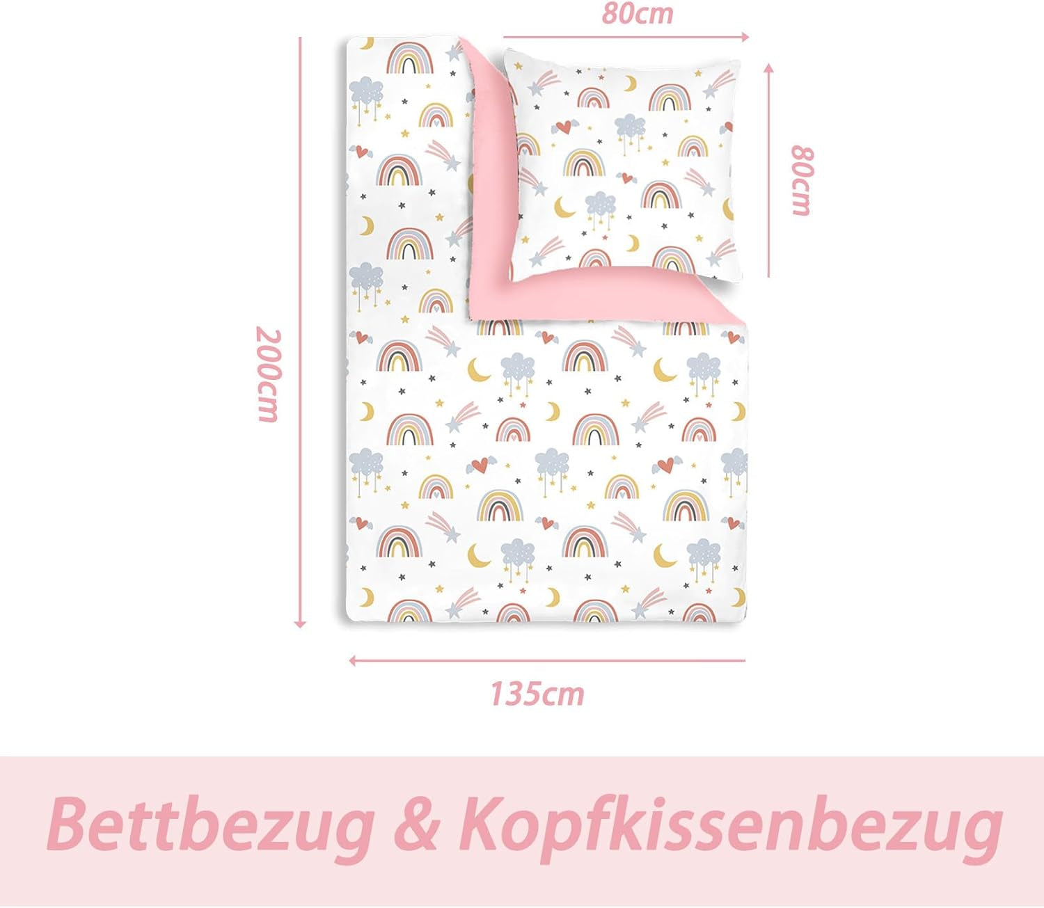 Ropa de cama para niños, Rainbow, microfibra Ropa de cama - infantil Naty Shop