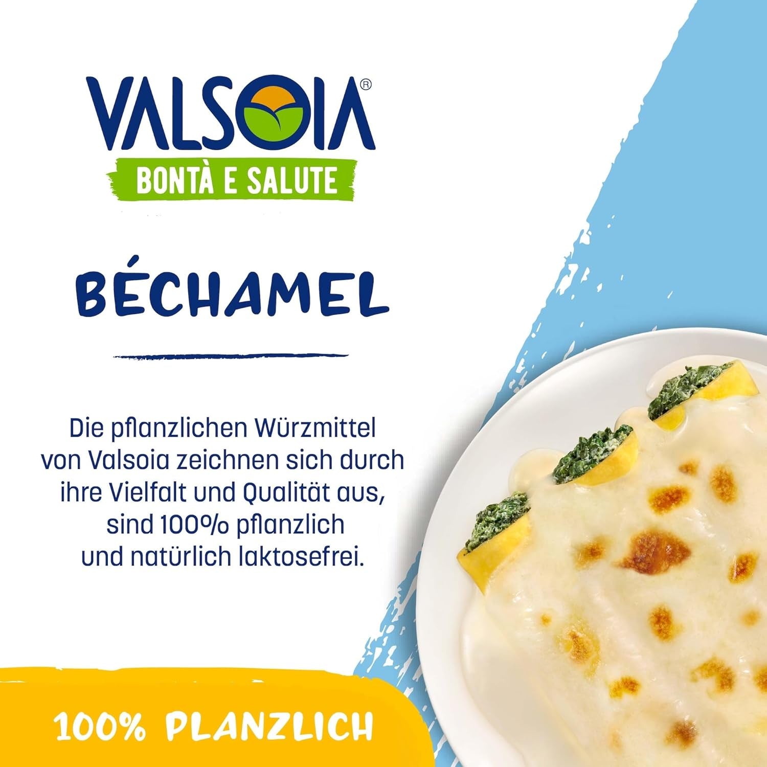 Acondicionador bechamel, Bechamel sin lactosa, Versátil en la cocina, Ideal para veganos y vegetarianos, 6 x 200 ml