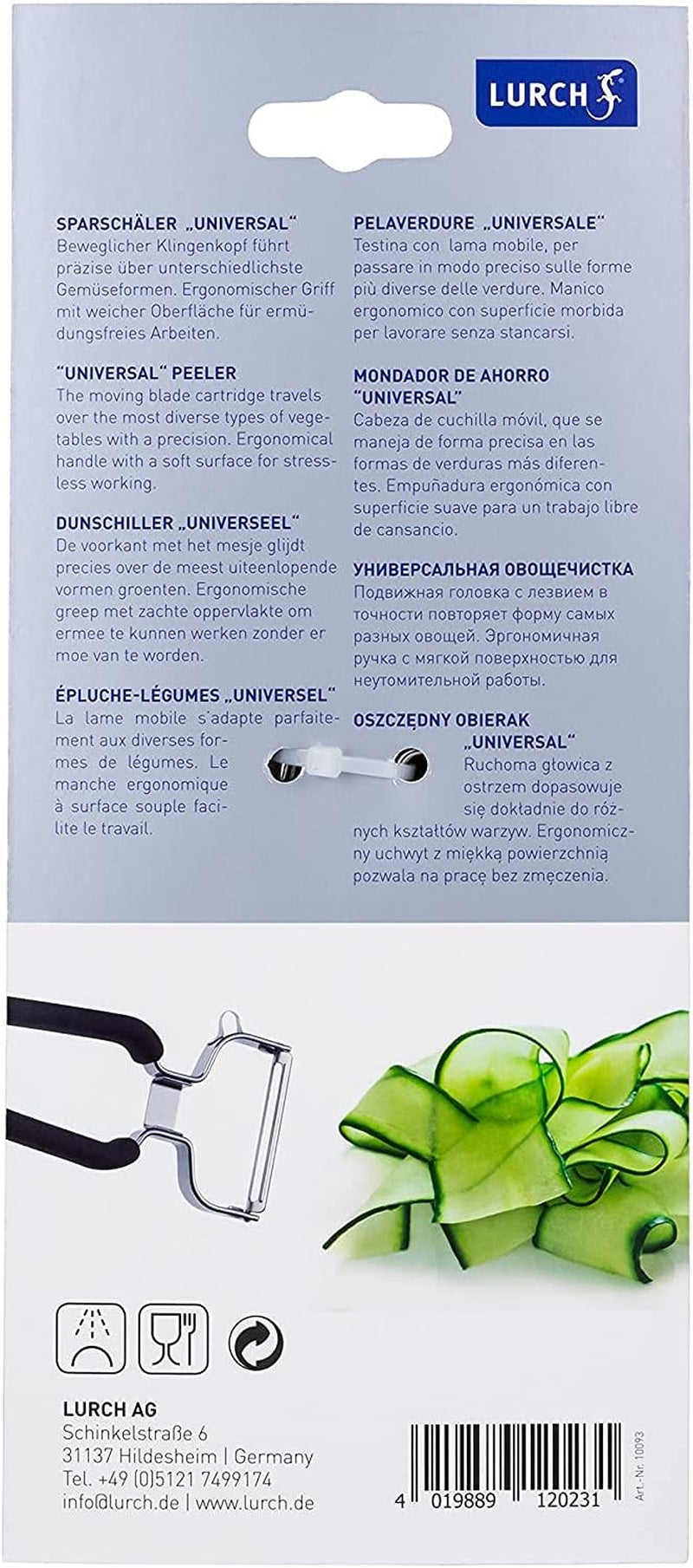 Lurch Pelador Económico Pelador de Patatas de Acero Inoxidable con Cabezal de Cuchillas Pelador de Muebles Naty Shop