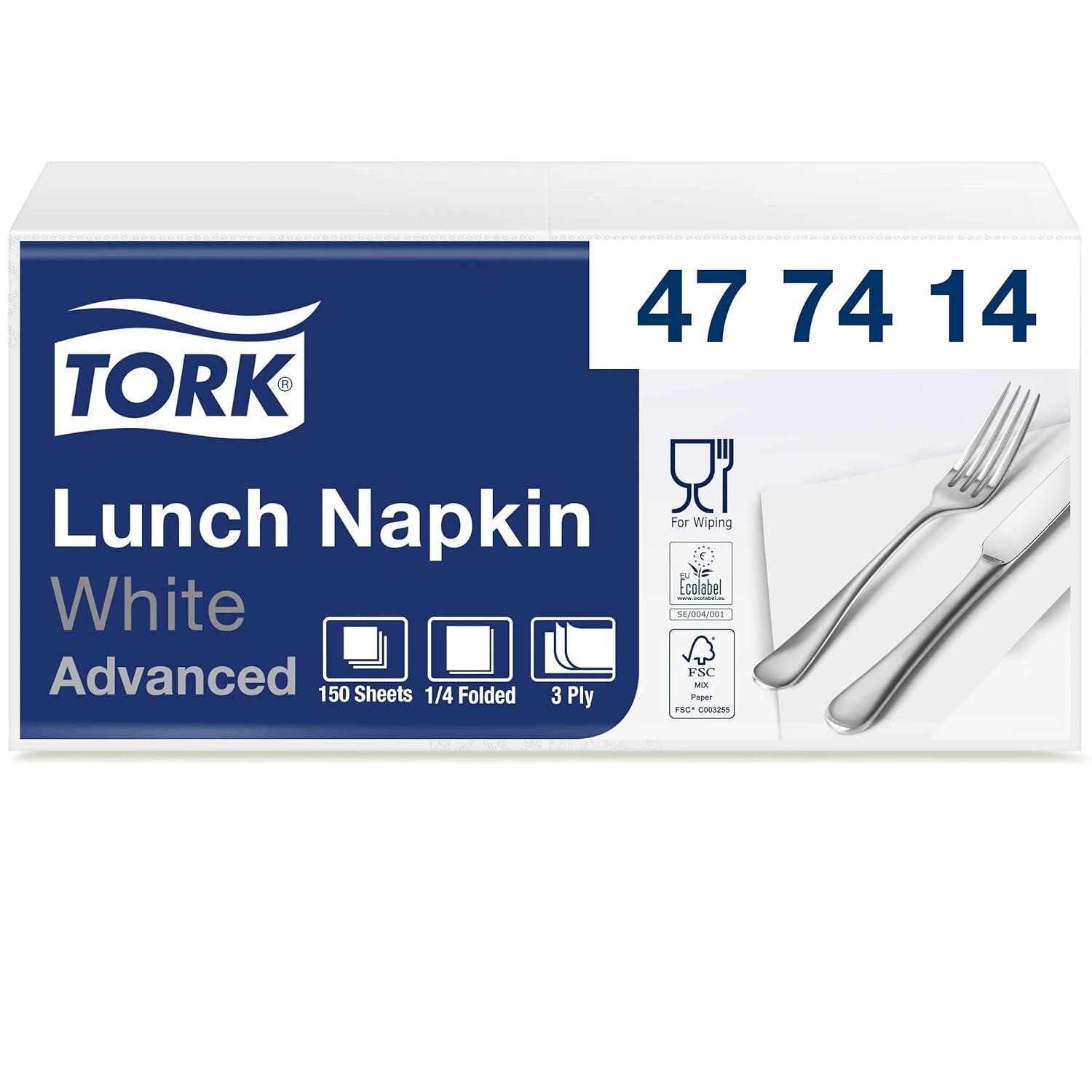 Tork 477861 Șervețele de prânz moi roșii / Șervețele de hârtie absorbante din 3 straturi de culoare roșie / Versatile / Calitate avansată / 10 X 150 (1500) șervețele / 32,6 X 33 Cm (L X l) / 1/4 pliere