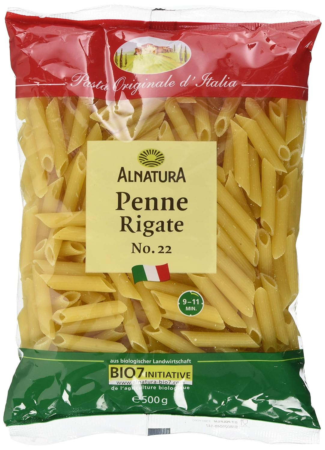 Pasta ecológica Penne Rigate, 500g