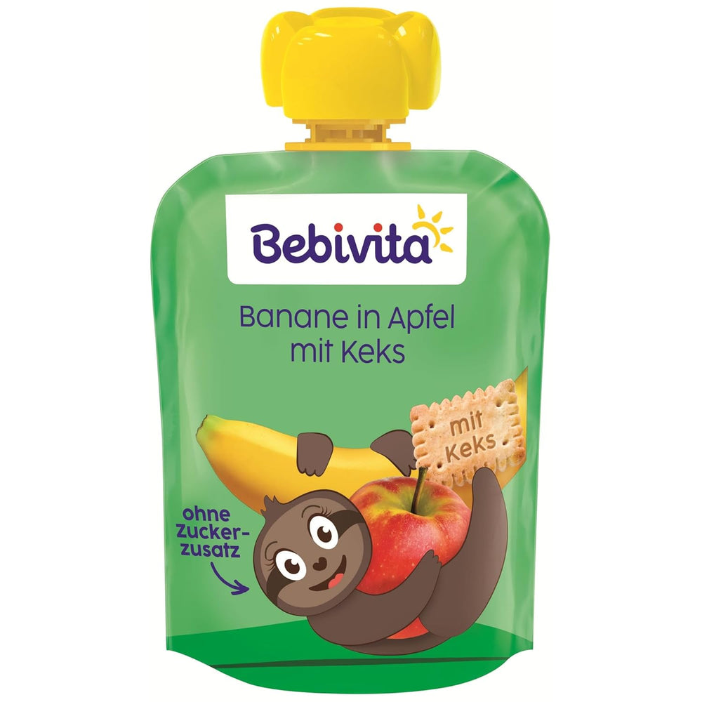 Wrap de plátano con manzana y galletas: 16 piezas (4 paquetes, 4 de 90 g cada uno), sin azúcar añadido, elaborados con frutas suaves y cereales saludables, ideales para llevar y como snacks para llevar