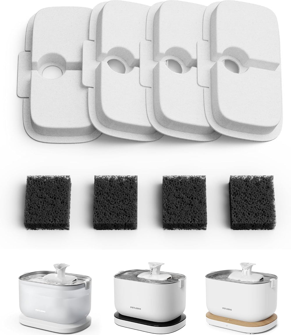 PETLIBRO Filtro Katzenbrunnen 8er Pack para Dockstream Trinkbrunnen para Katze PLWF005, PLWF115, PLWF105, PLWF305, 4-Monats PETLIBRO Trinkbrunnen Filter Filtro sustituto para Katzentrinkbrunnen