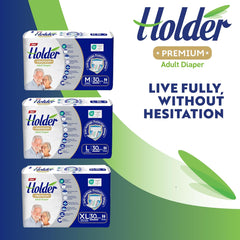 Pañales desechables unisex para adultos, impermeables, absorbentes, laterales elásticos, transpirables, súper absorbentes, doble capa, indicador de humedad, protección dermatológica de 5 estrellas, mediano