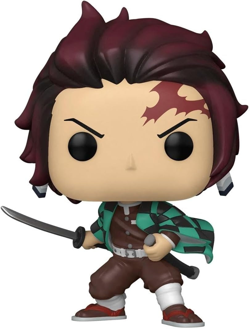 Funko Pop! Animation: Demon Slayer - Tanjiro Kamado - Figură de colecție din vinil - Idee de cadou - Marfă oficială - Jucării pentru copii și adulți - Fanii Anime - Figură model pentru colecționari Action figures Naty Shop