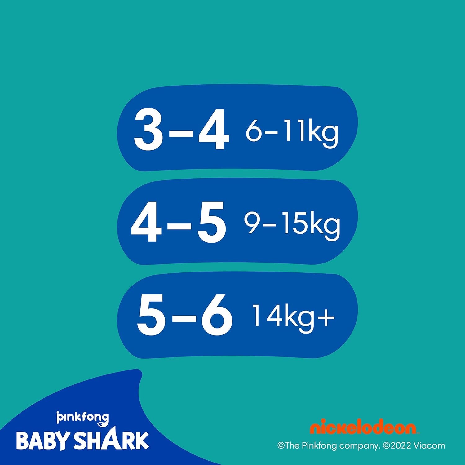 Pampers Splashers Baby Shark Pañales de natación desechables de edición limitada 4-5, 11, 9 kg-15 kg, para una protección segura en el agua