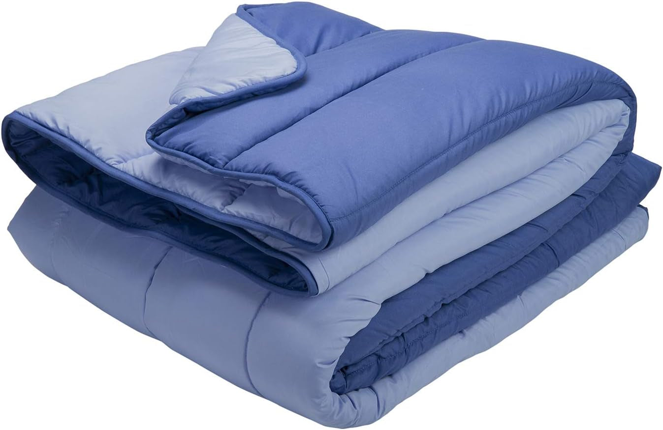 Pikolin Home - Edredón Reversible 300 G - Relleno Nórdico Bicolor - Para cama de 90 - Cómodo, cálido, transpirable, Azul, 150 X 220 cm Edredones y edredones Naty Shop Default title