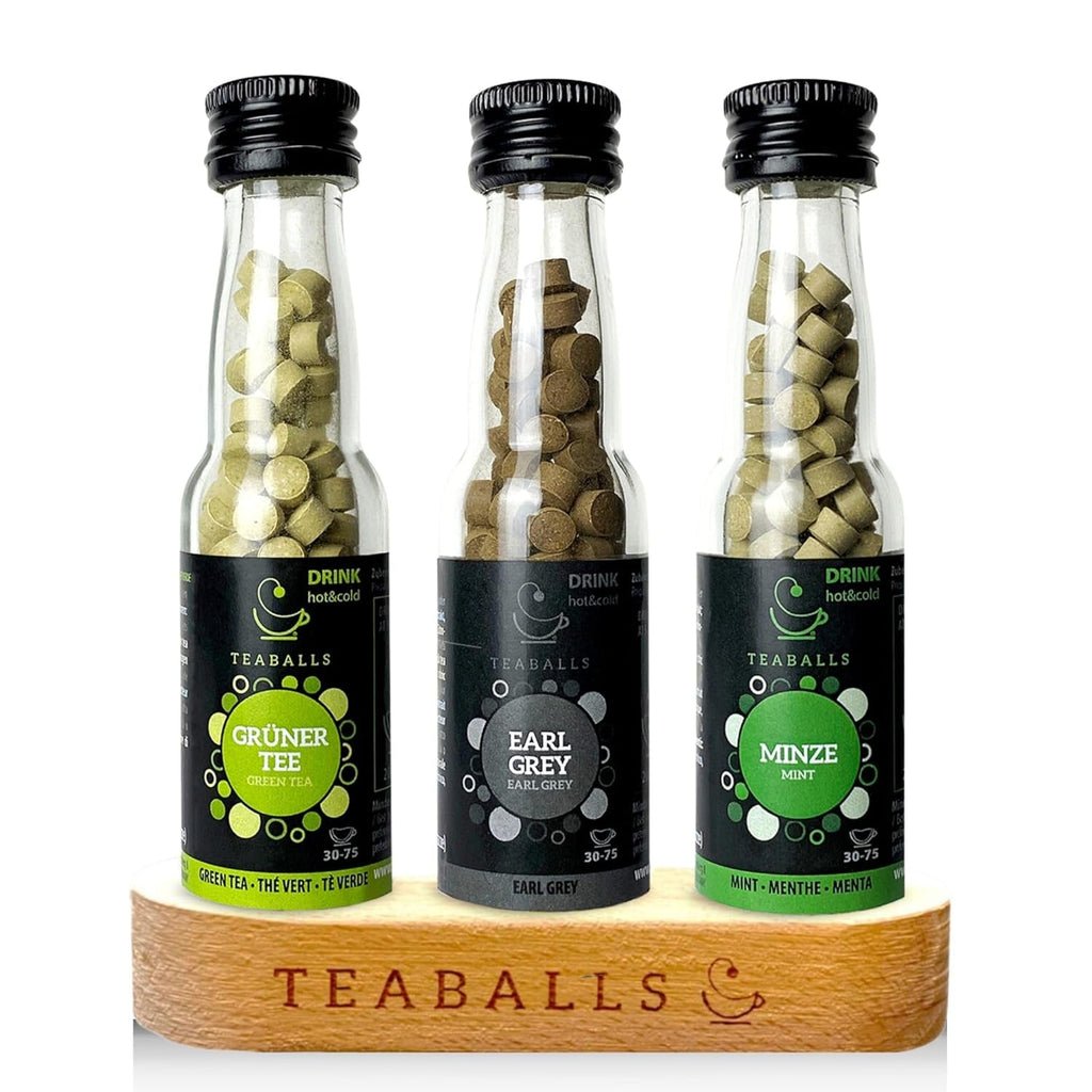 TEABALLS - Set de 3 POWER TEA MIX - ZMEURĂ, ENERGIE, CIREȘE Pentru aproximativ 120 de cești de ceai
