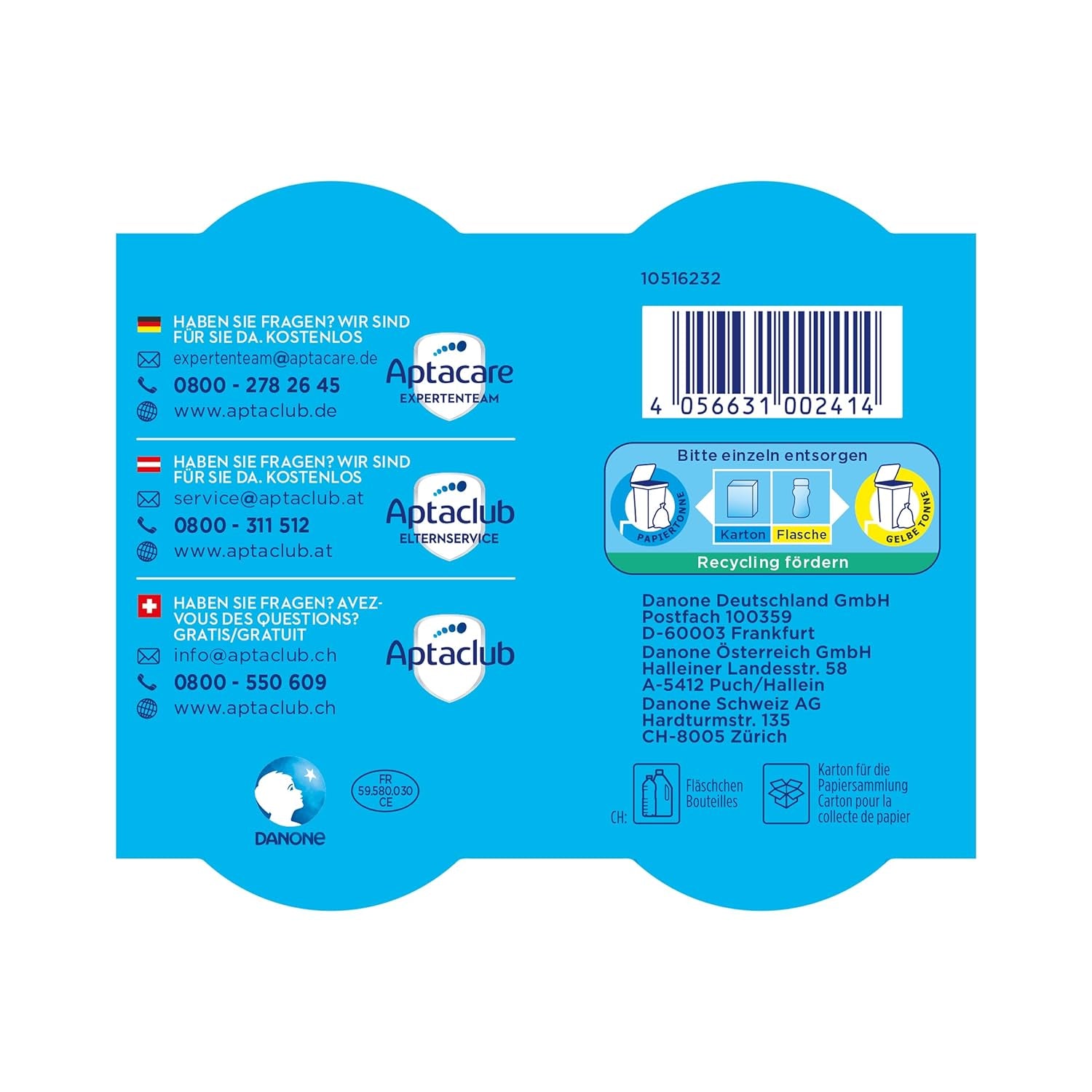 Aptamil Pronutra Pre - Fórmula infantil desde el nacimiento - Con aceites vegetales, sin aceite de palma - 6 x 4 x 200 ml (4800 ml)